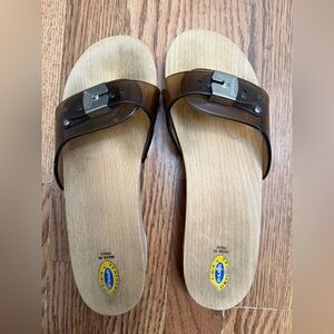 Vintage Dr. Scholl’s Original Exercise Wooden Sandals size 9